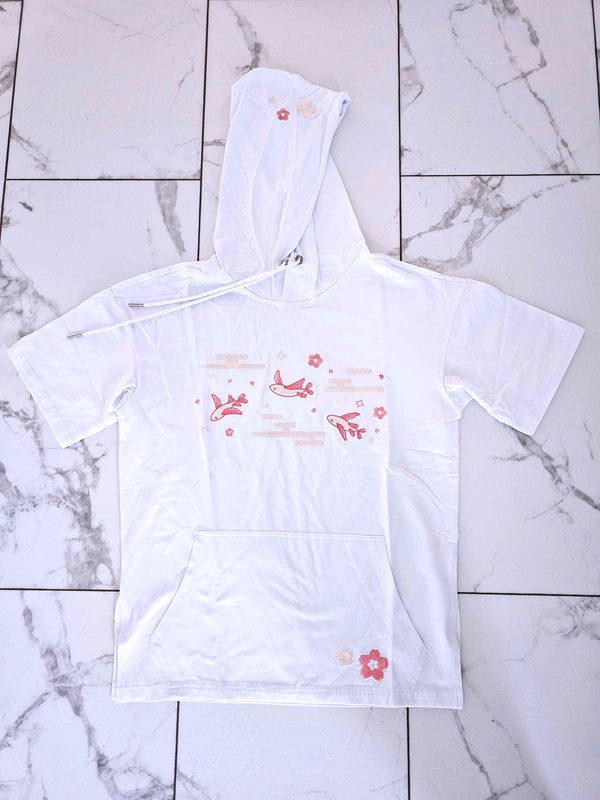 Sakura Skies Short Sleeve Hoodie