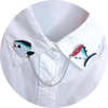 Tuna Halves Collar Pin Set
