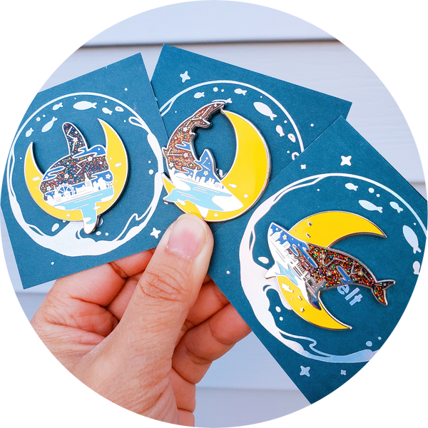 Moon Visitors Pin Series (1.5" version)