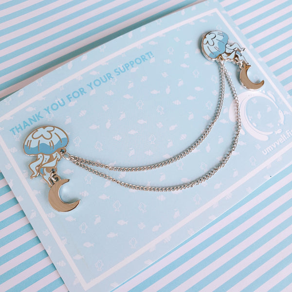 Aurelia aurita Collar Pin Set