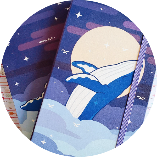 A5 Dotted Journals Series: Moonlit Nights