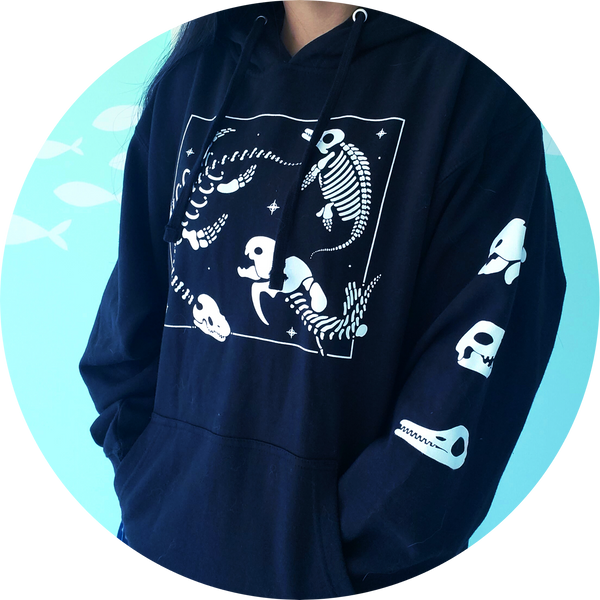 Prehistoric Pals Hooded Pullover (GLOW-IN-THE-DARK)