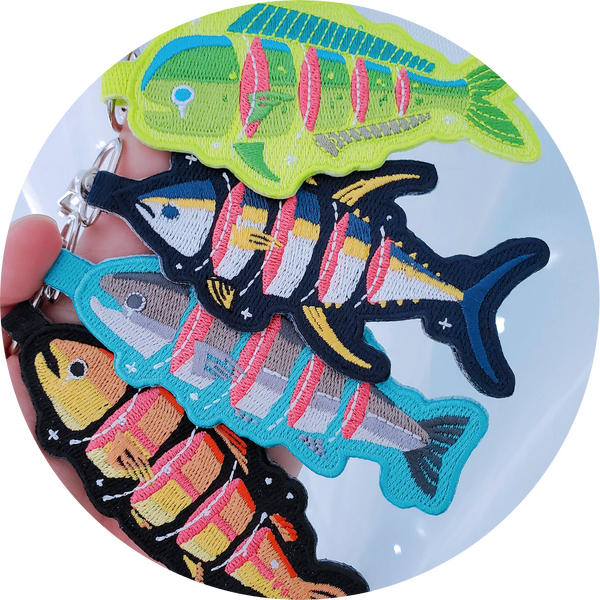 Eat Sustainably! Embroidered Keychains
