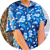 Sleeping Fishes Button-Up Shirt