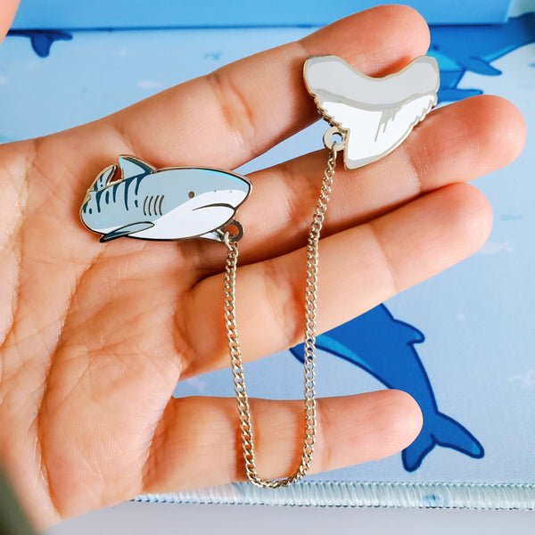 Sharks & Teeth! Collar Pin Set