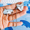 Sharks & Teeth! Collar Pin Set
