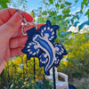 Blue Sea Slug Embroidered Keychain