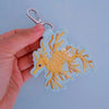 Leafy Sea Dragon Embroidered Keychain