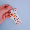 Garden Eels Embroidered Keychain