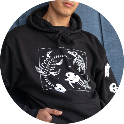 Prehistoric Pals Hooded Pullover (GLOW-IN-THE-DARK)