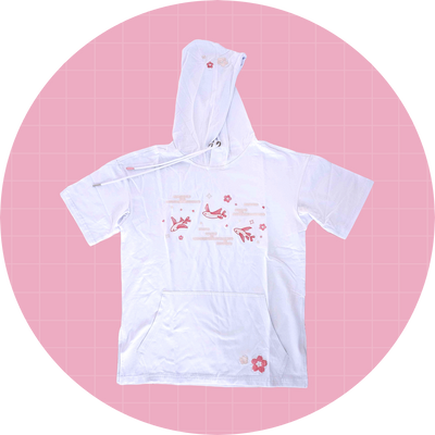 Sakura Skies Short Sleeve Hoodie