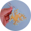 Leafy Sea Dragon Embroidered Keychain