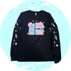 Sakura Seas Long Sleeve Black Tee