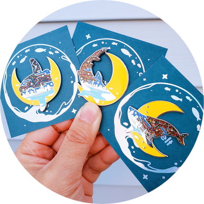 Moon Visitors Pin Series (1.5" version)