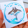 Moonlight Manta Enamel Pin