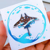 Moonlight Manta Enamel Pin