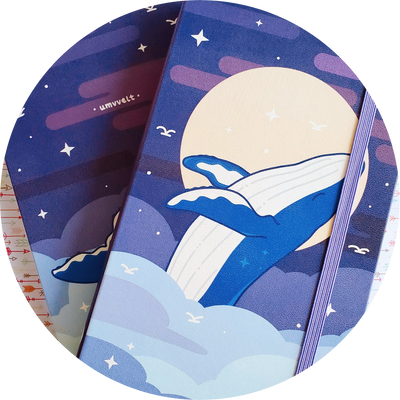 A5 Dotted Journals Series: Moonlit Nights