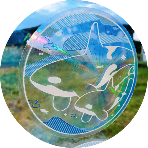 Center for Whale Research Donation Decal (4"Diffraction Decal)