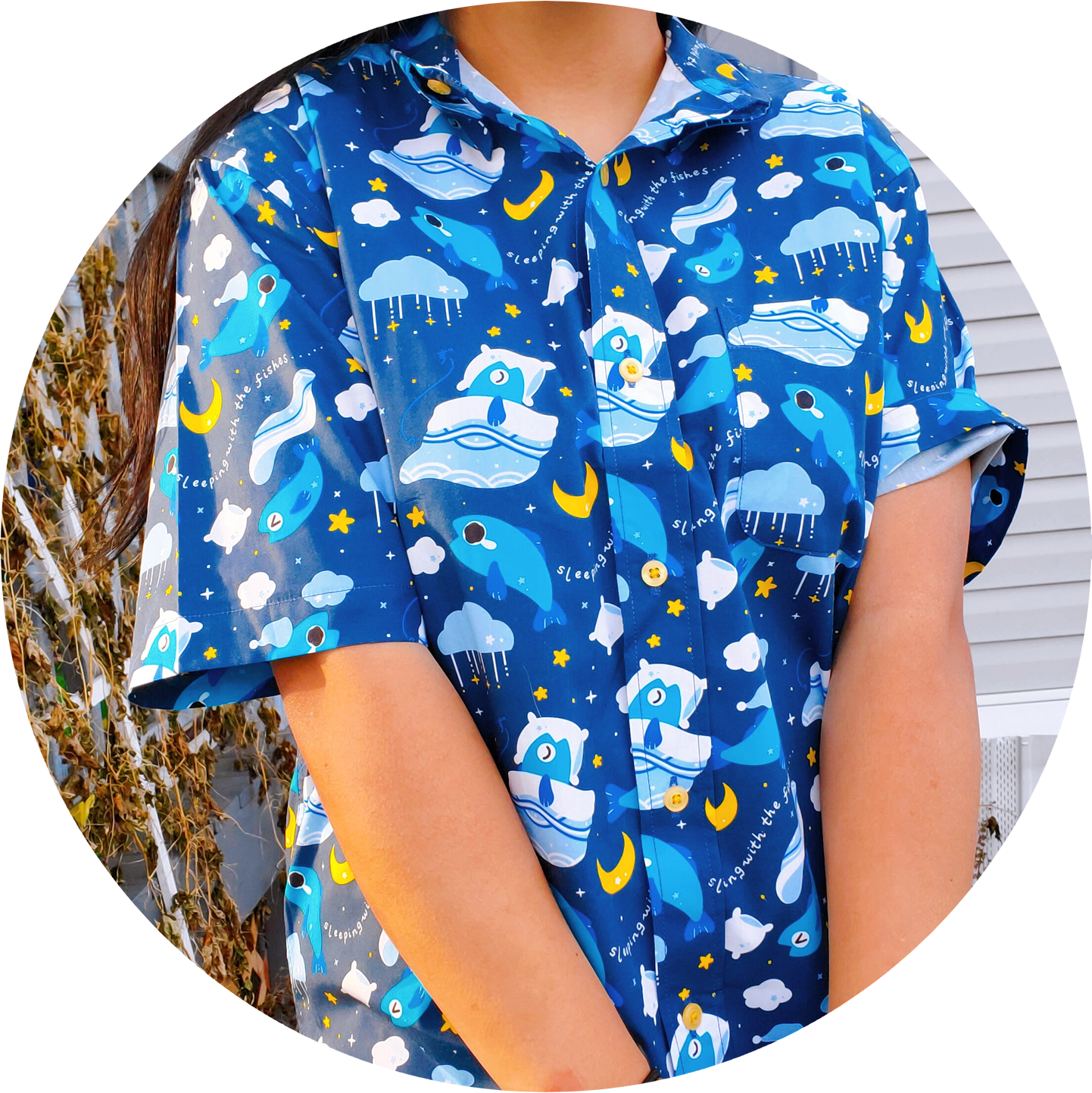 Sleeping Fishes Button-Up Shirt– Umvvelt