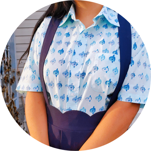 Ocean Sunfish Button-Up Shirt